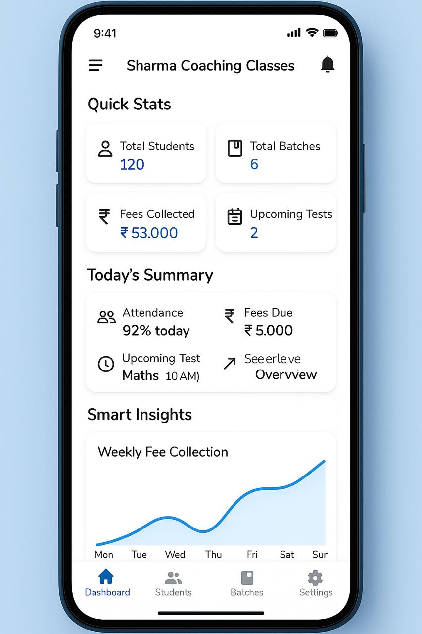 TrackMyBatch admin app preview